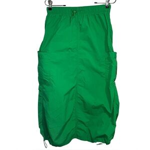 Love Tree Vibrant Green Nylon Drawstring Parachute Skirt